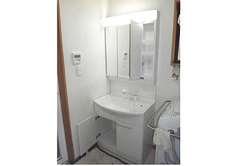 洗面化粧台交換工事　千葉県船橋市　GQM75KSGQM75K3SM