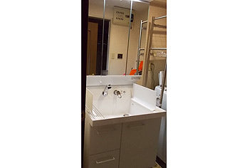 洗面化粧台交換工事　愛知県名古屋市　AR1H-755SY-K+MAR1-753TXJU