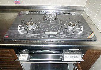 ビルトインガスコンロ交換工事　東京都日野市　RHS71W10G7V-S（L/R）