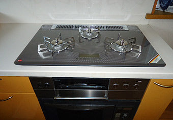 ビルトインガスコン交換工事　愛知県知多郡　RHS71W10G7V-S（L/R）