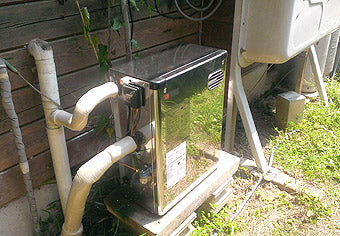 石油給湯器交換工事　京都府相楽郡　OQB-407YS