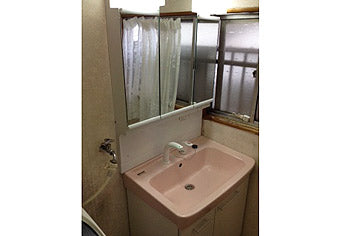 洗面化粧台交換工事　神奈川県横浜市　FTVH-755SY+MFTV1-753TXPU