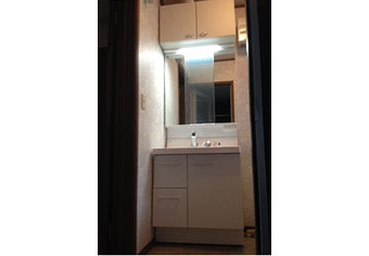 洗面化粧台交換工事　東京都大田区　AR1H-755SY+MAR1-753TXJU