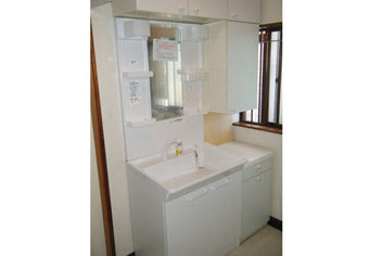 洗面化粧台交換工事　福岡県田川市　LDPA075BAGEN1+LMPA075B1GFC1G