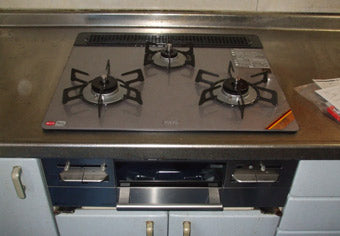 ビルトインコンロ交換工事　福島県福島市　RS31W11G14R-S(L/R)