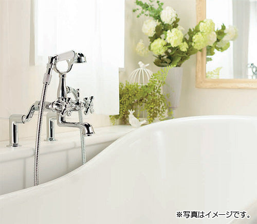 浴室用蛇口 ANTIRA[壁][[浴槽・洗い場兼用][2ハンドルシャワーバス混合水栓][スパウト90mm][一般地]