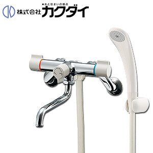 浴室用蛇口[壁][浴槽・洗い場兼用][2ハンドルシャワーバス混合水栓][スパウト170mm][一般地]