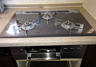 ビルトインガスコンロ交換工事　千葉県松戸市　RHS71W15G7R-STW