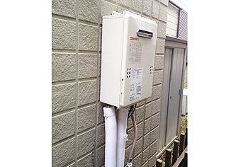 ガス給湯器交換工事　埼玉県和光市　GQ-1639WS