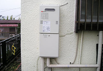 ガス給湯器交換工事　茨城県取手市　GQ-1639WS