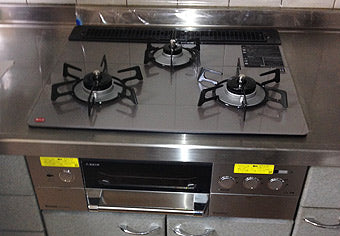 ビルトインガスコンロ交換工事　京都府宇治市　RHS31WG16RX4-SL