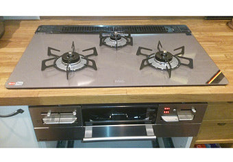 ビルトインガスコンロ交換工事　東京都目黒区　RS71W11G14R-S(L/R)