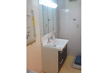 洗面化粧台交換工事　東京都西多摩郡　AR1H-755SY