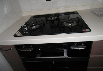 ビルトインガスコンロ交換工事　神奈川県川崎市　RS31W11G13R-B(L/R)