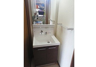 洗面化粧台交換工事　東京都稲城市　AR1N-605SY-K+MAR-602TXU
