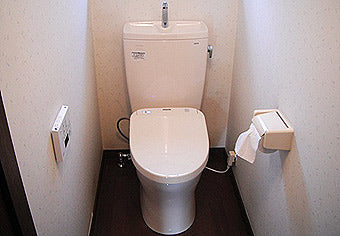 洋式便器交換工事　山梨県南アルプス市　CS220BM+SH221BAS