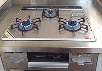 ビルトインガスコンロ交換工事　神奈川県横浜市　RS31W13A17R-V(L/R)