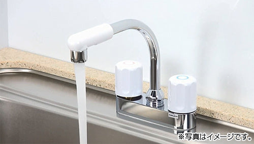 キッチン用蛇口[台][2ハンドル混合水栓][キッチン2穴台付][一般地寒冷