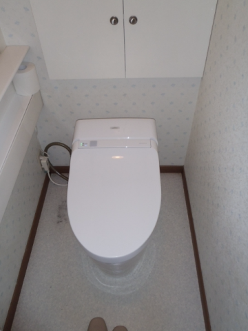 トイレ交換工事　東京都八王子市　CES9574F-NW1