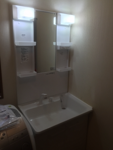 洗面化粧台交換工事　千葉県山武市　kouji03