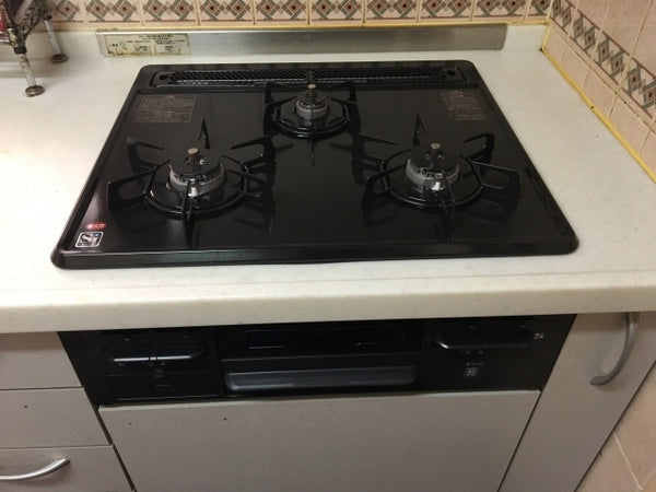 ビルトインガスコンロ交換工事　東京都荒川区　N3GN2RSQ1-13A-L
