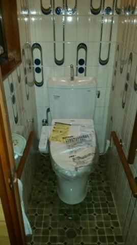 トイレ交換工事　大阪府大阪市天王寺区　CS230BM-SH231BA-SC1