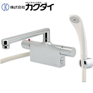浴室用蛇口[台][デッキ形][サーモスタット付シャワーバス混合水栓][スパウト240mm][湯水芯100～102mm][一般地]