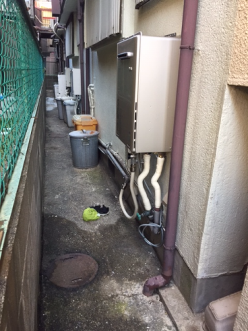 ガス給湯器 交換工事　大阪府豊中市　RUF-E2405SAW-A-set-13A