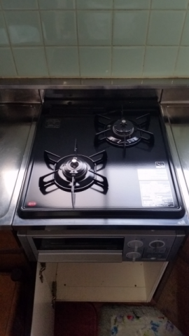蛇口2箇所+ ビルトインガスコンロ交換工事　東京都渋谷区　N2G15KSQ1SV-13A