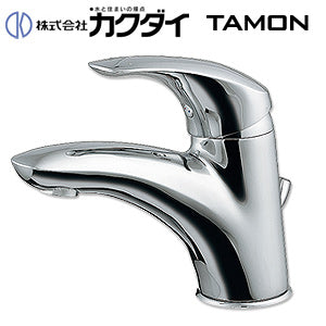 洗面用蛇口 TAMON[台][シングルレバー混合水栓][スパウト125mm][吐水口高さ140mm][引き棒付][一般地]