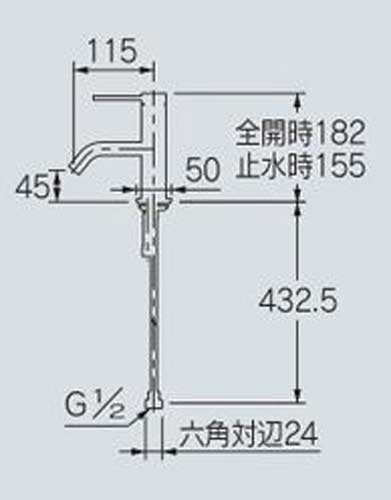 洗面用蛇口 VARUNA[台][シングルレバー混合水栓][スパウト115mm][一般地寒冷地共用][マットブラック]
