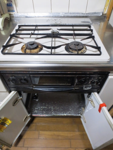 ビルトインガスコンロ 蛇口交換工事　兵庫県神戸市北区　N3GN2RSQ1-L-13A - Before