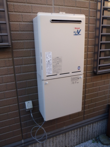 給湯器交換・ガス配管交換　東京都町田市　RUF-A2400SAW-Aset13A