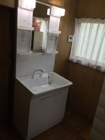 洗面化粧台交換工事　千葉県松戸市　LDPA075BAGEN2A-set-sale