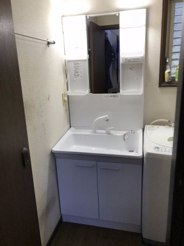 洗面化粧台交換工事　神奈川県川崎市宮前区　LDPA075BAGEN2A-set-sale