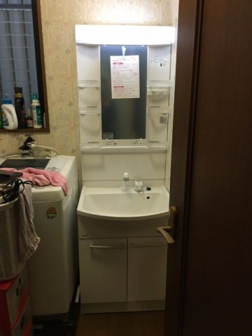 洗面化粧台交換工事　東京都練馬区　GQM60KSCW-GQM60K1SMK - After