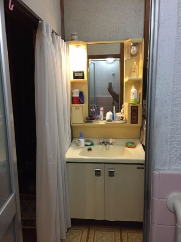 洗面化粧台交換工事　大阪府松原市　GQM75KSCW-GQM75K1SMK - Before