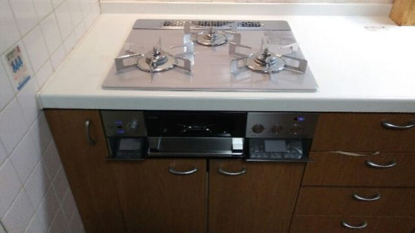ビルトインガスコンロ交換工事　京都府向日市　RHS32W22E4RC-STW-13A