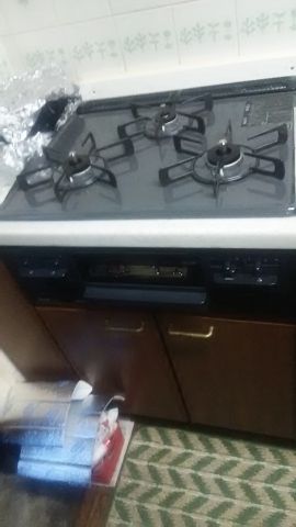 ビルトインガスコンロ交換工事　岐阜県岐阜市　RS31W21H2R-BW-13A