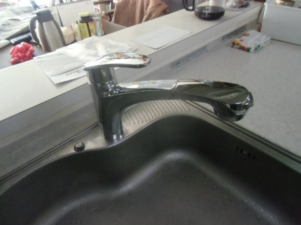 キッチン水栓交換・既設浄水器専用水栓取外し工事　神奈川県川崎市中原区　SF-A451SYX