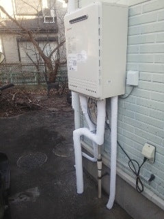 給湯器交換工事（ガスコック/可とう管交換え共）　東京都国分寺市　GT-2450AWX-2BL-set