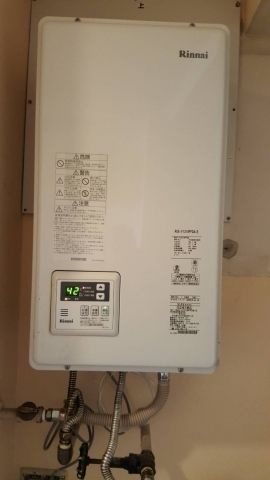 ガス給湯器交換工事　東京都港区　RUX-V1316FFDA-E-set-13A