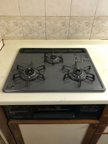 蛇口 ビルトインガスコンロ交換工事　東京都世田谷区　RB32AM4H2S-BW-13A - After