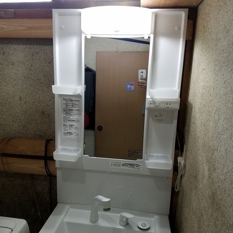 洗面化粧台交換工事　東京都練馬区　LDPB060BAGEN1A+LMPB060B1GFC1G
