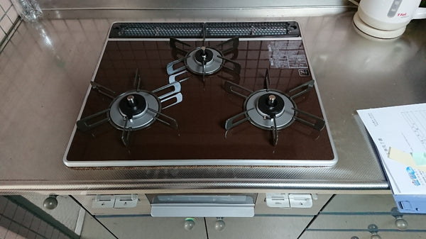 ビルトインガスコンロ交換工事　埼玉県草加市　RS31W20K10DG-VW-13A