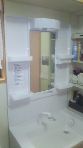 洗面化粧台交換工事　神奈川県高座郡寒川町　LDPB075BAGEN1A+LMPB075B1GFC1G - After