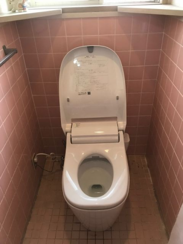 トイレ交換工事　愛知県日進市　XCH1401WS