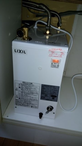 小型電気温水器交換工事　東京都品川区　EHPN-F12N1-set2