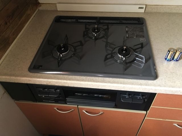 ビルトインガスコンロ交換工事　東京都荒川区　RB32AM4H2S-BW-13A - After