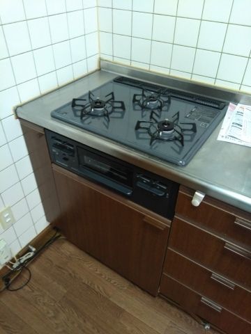 ビルトインガスコンロ交換工事　埼玉県新座市　RB32AM4H2S-BW-LPG - After